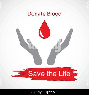 Welt Blutspender Tag Juni 14.. Vektor Stock Vektor