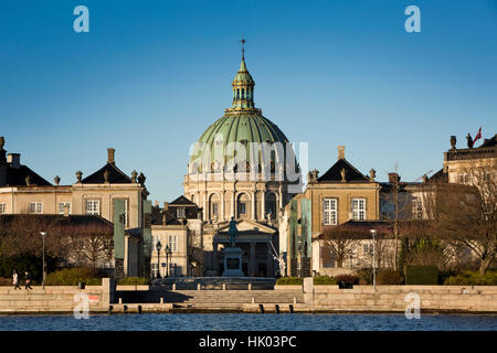 Dänemark, Kopenhagen, Frederiks Kirke, die Marmorkirche, durch Amaliehaven Palast Stockfoto