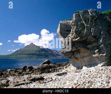 Cuillin Hills gesehen von Elgol, Isle Of Skye, innere Hebriden, Schottland, UK Stockfoto