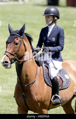 Marta Ortega bei Longines Global Champions Tour CSI5 Madrid 2016 in Madrid am Freitag, 20. Mai 2016. Stockfoto