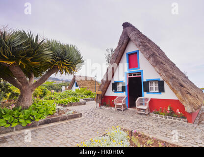 Traditionelles Landhaus in Santana, Madeira, Portugal Stockfoto
