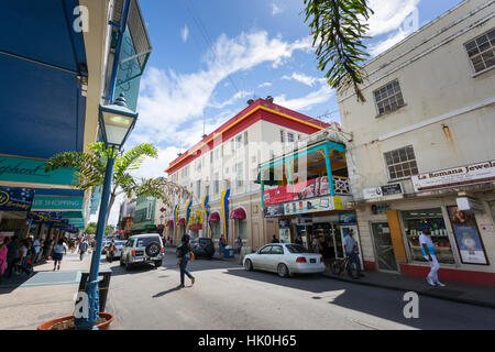 Architektur auf der Broad Street, Bridgetown, St. Michael, Barbados, West Indies, Karibik, Mittelamerika Stockfoto