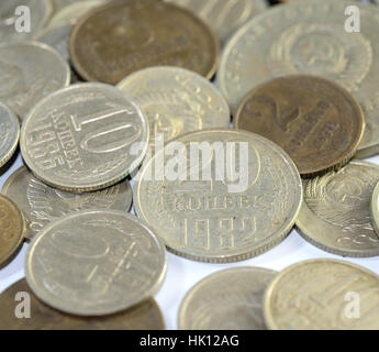 Alten Sowjetunion Münzen Stockfoto