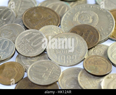 Alten Sowjetunion Münzen Stockfoto
