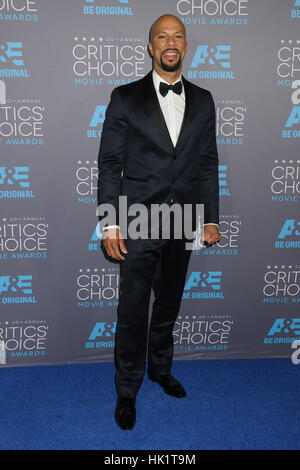 Hollywood, CA, USA. 15. Januar 2015. 15. Januar 2015 - Hollywood, Kalifornien - Common. 20. annual Critics' Choice Movie Awards - Ankünfte statt Hollywood Palladium. Bildnachweis: Byron Purvis/AdMedia Credit: Byron Purvis/AdMedia/ZUMA Draht/Alamy Live-Nachrichten Stockfoto