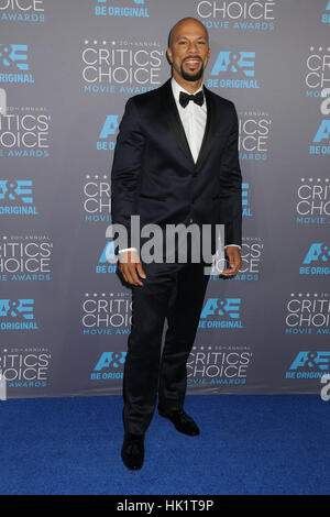 Hollywood, CA, USA. 15. Januar 2015. 15. Januar 2015 - Hollywood, Kalifornien - Common. 20. annual Critics' Choice Movie Awards - Ankünfte statt Hollywood Palladium. Bildnachweis: Byron Purvis/AdMedia Credit: Byron Purvis/AdMedia/ZUMA Draht/Alamy Live-Nachrichten Stockfoto