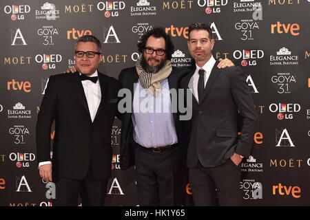 Madrid, Spanien. 4. Februar 2017. Gast bei einem Fototermin während den 31. jährliche Goya Filmpreis in Madrid. Bildnachweis: Gtres Información Más lokalen auf line,S.L./Alamy Live News Stockfoto