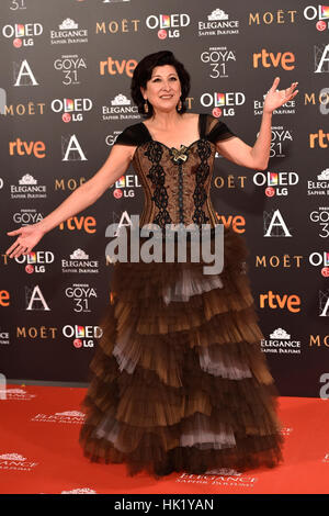 Madrid, Spanien. 4. Februar 2017. Gast bei einem Fototermin während den 31. jährliche Goya Filmpreis in Madrid. Bildnachweis: Gtres Información Más lokalen auf line,S.L./Alamy Live News Stockfoto