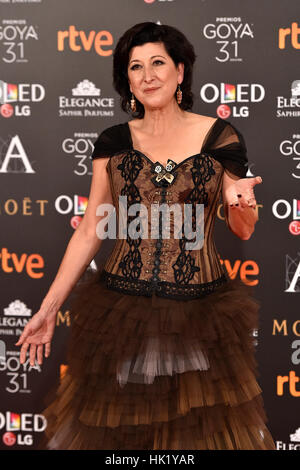 Madrid, Spanien. 4. Februar 2017. Gast bei einem Fototermin während den 31. jährliche Goya Filmpreis in Madrid. Bildnachweis: Gtres Información Más lokalen auf line,S.L./Alamy Live News Stockfoto