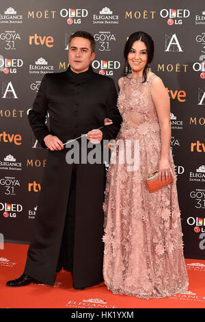 Madrid, Spanien. 4. Februar 2017. Gast bei einem Fototermin während den 31. jährliche Goya Filmpreis in Madrid. Bildnachweis: Gtres Información Más lokalen auf line,S.L./Alamy Live News Stockfoto