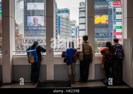 Stadtbild, U-Bahn, Bahnhof Shibuya, Tokio, Japan, Asien Stockfoto