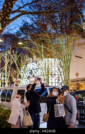 Weihnachten, Fotos, Weihnachtsdekoration, Omotesando Avenue, Tokio, Japan Stockfoto