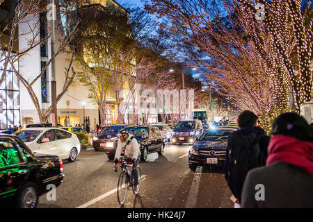 Weihnachten, Weihnachtsdekoration, Omotesando Avenue, Tokio, Japan Stockfoto