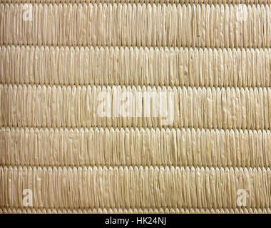 Draufsicht der Tatami japanische Matte Textur Hintergrund kein Gradient Licht Stockfoto
