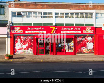 Traditionellen polnischen Supermarkt in Crewe Cheshire UK Stockfoto