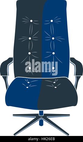Symbol-Stuhl mit fünf Beinen. Vektor-Illustration. Stock Vektor