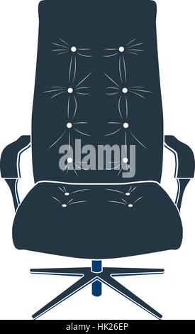 Symbol-Stuhl mit fünf Beinen. Vektor-Illustration. Stock Vektor