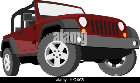 Das Auto ohne Dach. Vektor-Illustration. Stock Vektor