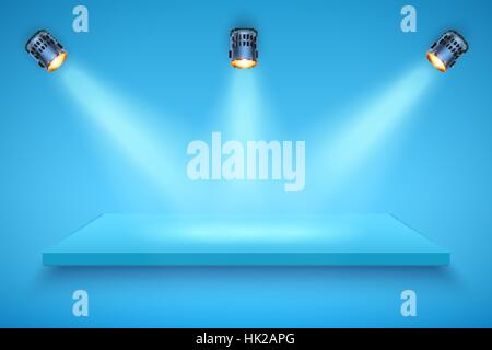 Blaue Farbe Präsentationsplattform Stock Vektor