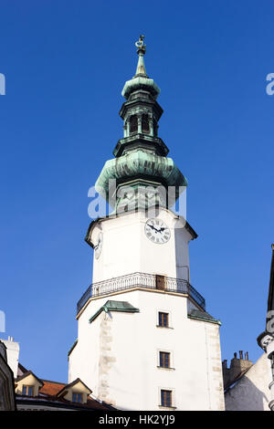 Michalská brána (Michaels Tor) in Bratislava, Slowakei. Stockfoto