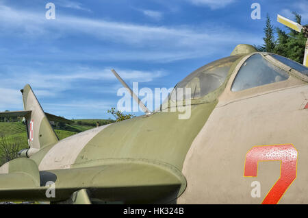 Blick auf die Kappe von der Lim-6bis Düsenjäger Stockfoto