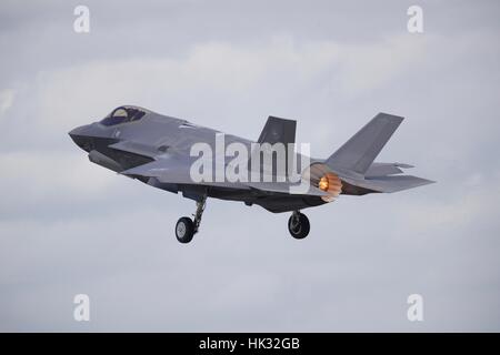 F-35A Lightning ll ausziehen an der Royal International Air Tattoo Stockfoto