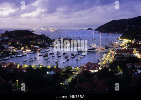 Gustavia, der Hauptstadt von St. Barts, Carribbean French West Indies Stockfoto