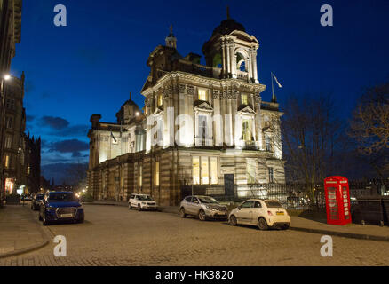 Der Hauptsitz der Bank of Scotland auf dem Hügel, Edinburgh. Stockfoto