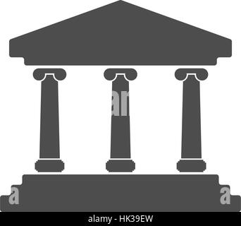 Bankgebäude Vektor icon Stock Vektor