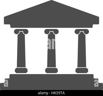 Bankgebäude Vektor icon Stock Vektor