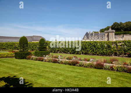 Villandry Schloss im Loire-Tal, Frankreich Stockfoto