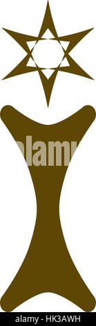 Flache Scherenschnitt-Stil-Ikone der Trophäe und Award. Vektor-illustration Stock Vektor