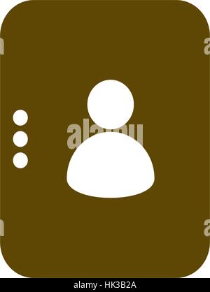 Flache Scherenschnitt-Stil-Ikone eines Adressbuchs. Vektor-illustration Stock Vektor