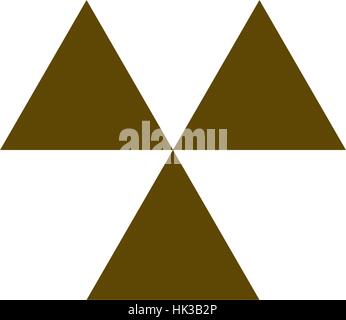 Symbol für radioaktive Gefahr isoliert. Stock Symbol Vektorgrafik Stock Vektor