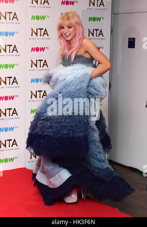 Helen George im Presseraum an der National Television Awards 2017 statt in The O2 Arena, London. PRESSEVERBAND Foto. Bild Datum: 25. Januar 2017. Finden Sie unter PA Geschichte SHOWBIZ NTAs. Bildnachweis sollte lauten: Ian West/PA Wire Stockfoto