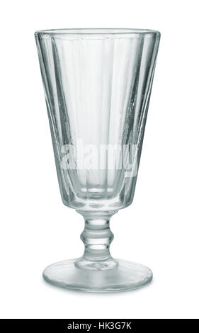 Leere Vintage herzliche Glas isoliert auf whitte Stockfoto