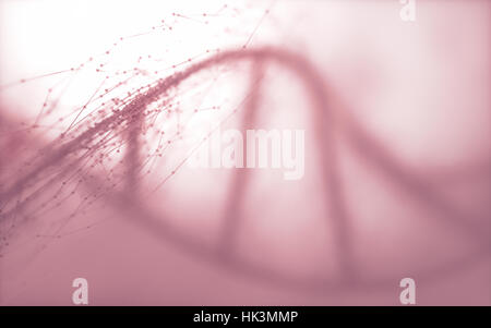 Desoxyribonukleinsäure (DNA), Molekül, das die genetischen Anweisungen von Entwicklung, Funktionsweise und Reproduktion aller lebenden Organismen trägt ein Stockfoto