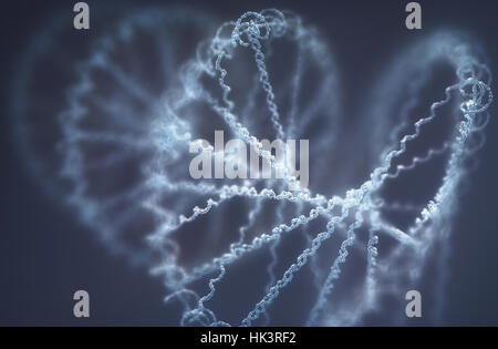 Desoxyribonukleinsäure (DNA), Molekül, das die genetischen Anweisungen von Entwicklung, Funktionsweise und Reproduktion aller lebenden Organismen trägt ein Stockfoto