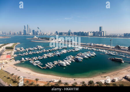 Abu Dhabi Marina, Vereinigte Arabische Emirate Stockfoto