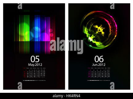 Kunst, Grafik, Modern, moderne, Illustration, Planer, Mai, Sonntag, Samstag, Stockfoto