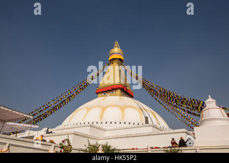 Nepal, Bouddhanath, lokale Tempel Stockfoto