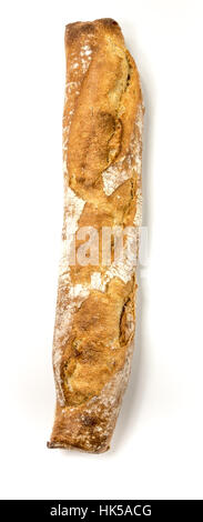 Typisch französische Brot, Baguettes isoliert auf weißem Stockfoto
