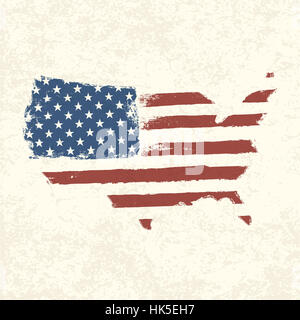 blau, Usa, Vintage, Amerika, Illustration, Flagge, Ehre, Form, schmutzige, Politik, Stockfoto