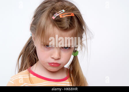 Kleines Mädchen, drei Jahre alt Stockfoto