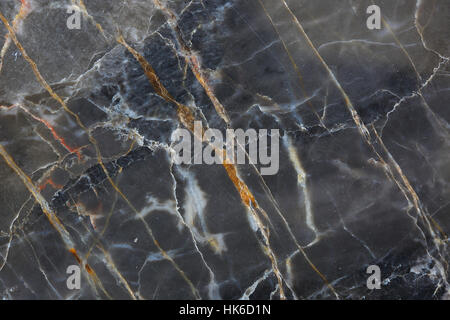 Nahaufnahme der graue Marmor gemusterten natürlichen Hintergrund und Design. Stockfoto
