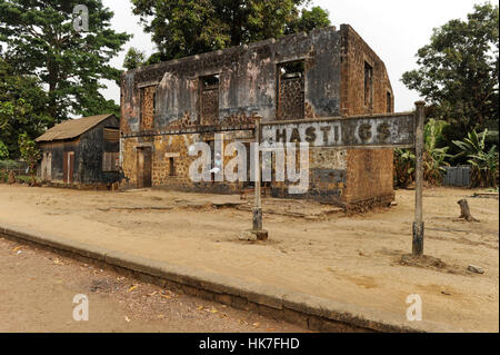 SIERRA LEONE, verlassenen Bahnhof Hastings ohne Spur aus kolonialer Zeit des britischen empire Stockfoto