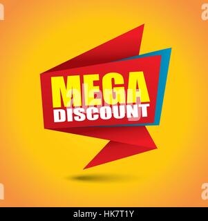 Mega-Rabatt-Preisschild - Vektor-design Stock Vektor