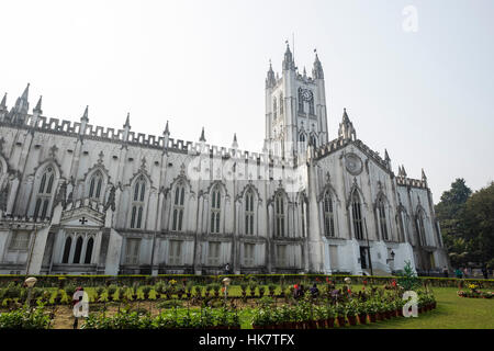 India, West Bengal, Kalkutta, St. Pauls Cathedral Stockfoto