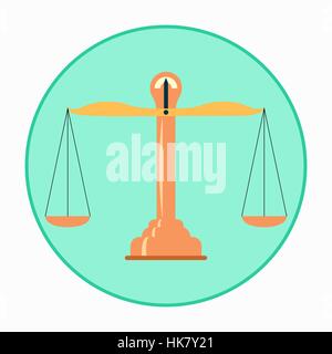 Balance-Waage-Symbol. Vektor-Illustration, vom Hintergrund isoliert Stock Vektor