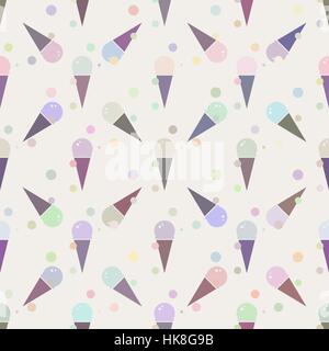 Ice Cream Cones Musterdesign Hintergrund Vektor Stock Vektor